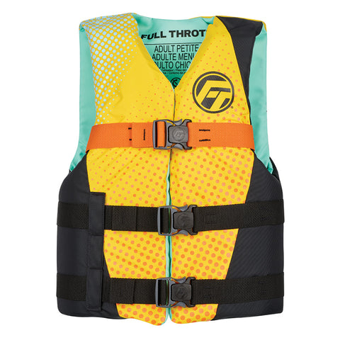 Full Throttle Teen Nylon Life Jacket - Yellow/Black [112200-300-010-26]